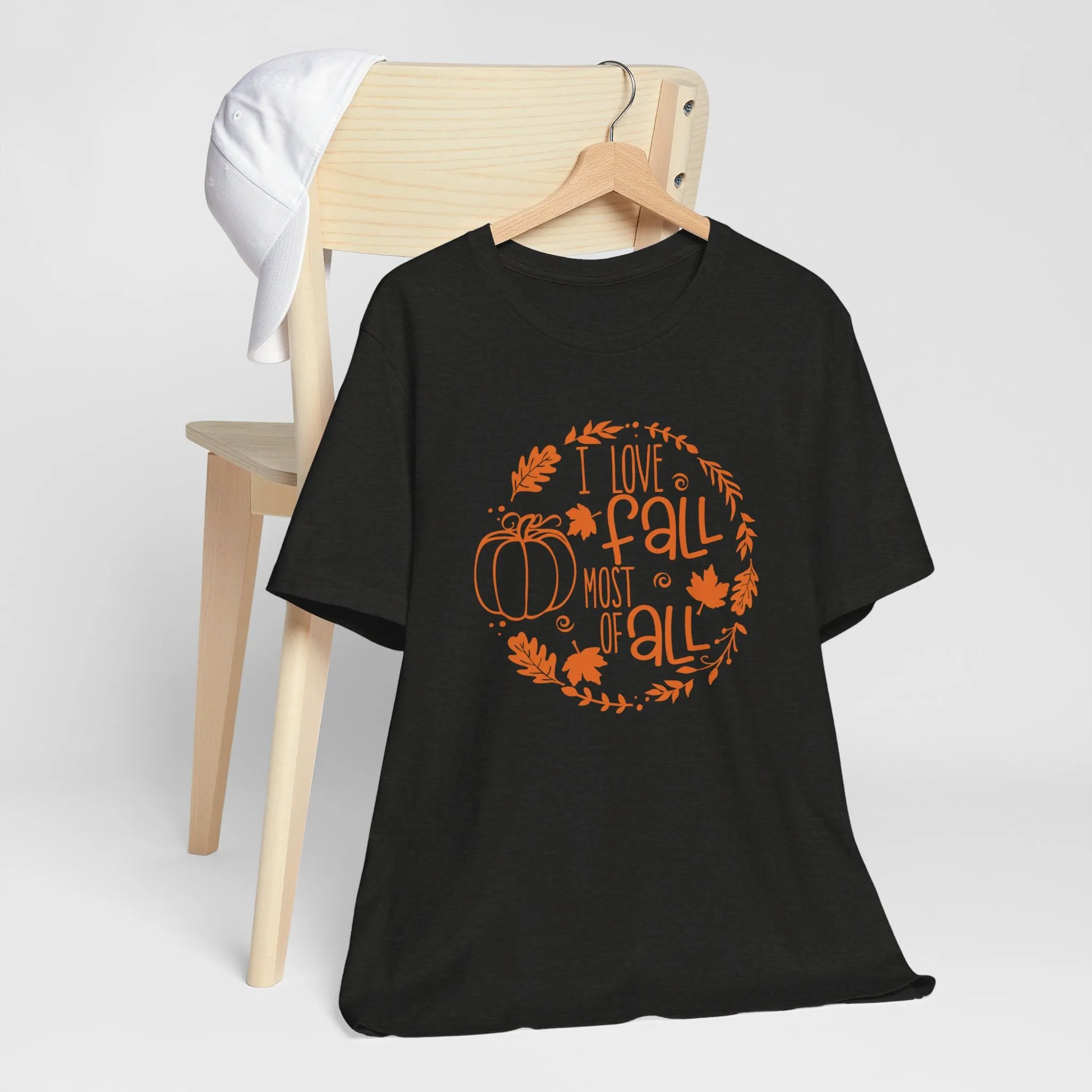💙 I Love Fall Most of All Cozy T-Shirt