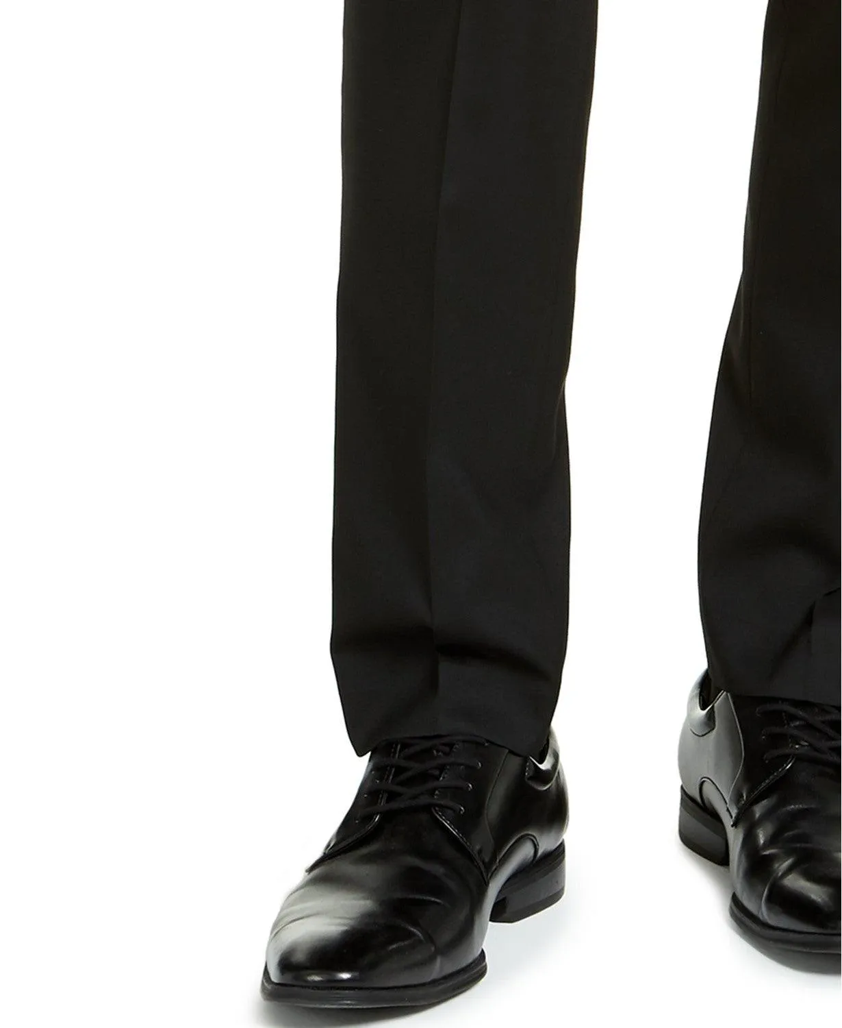 Alfani Mens Slim fit Dress Pants 32 / 34 Black Solid Stretch