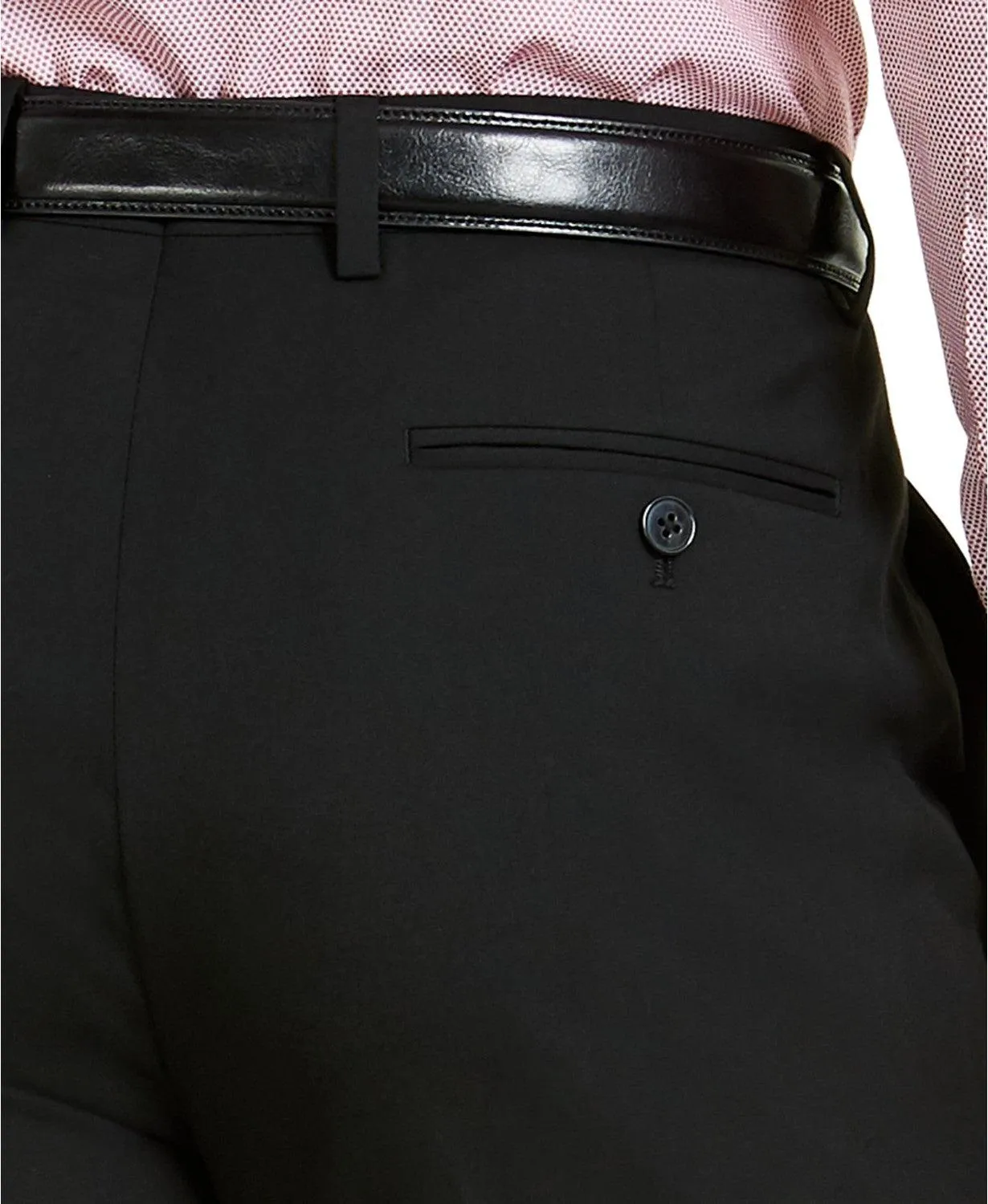 Alfani Mens Slim fit Dress Pants 32 / 34 Black Solid Stretch