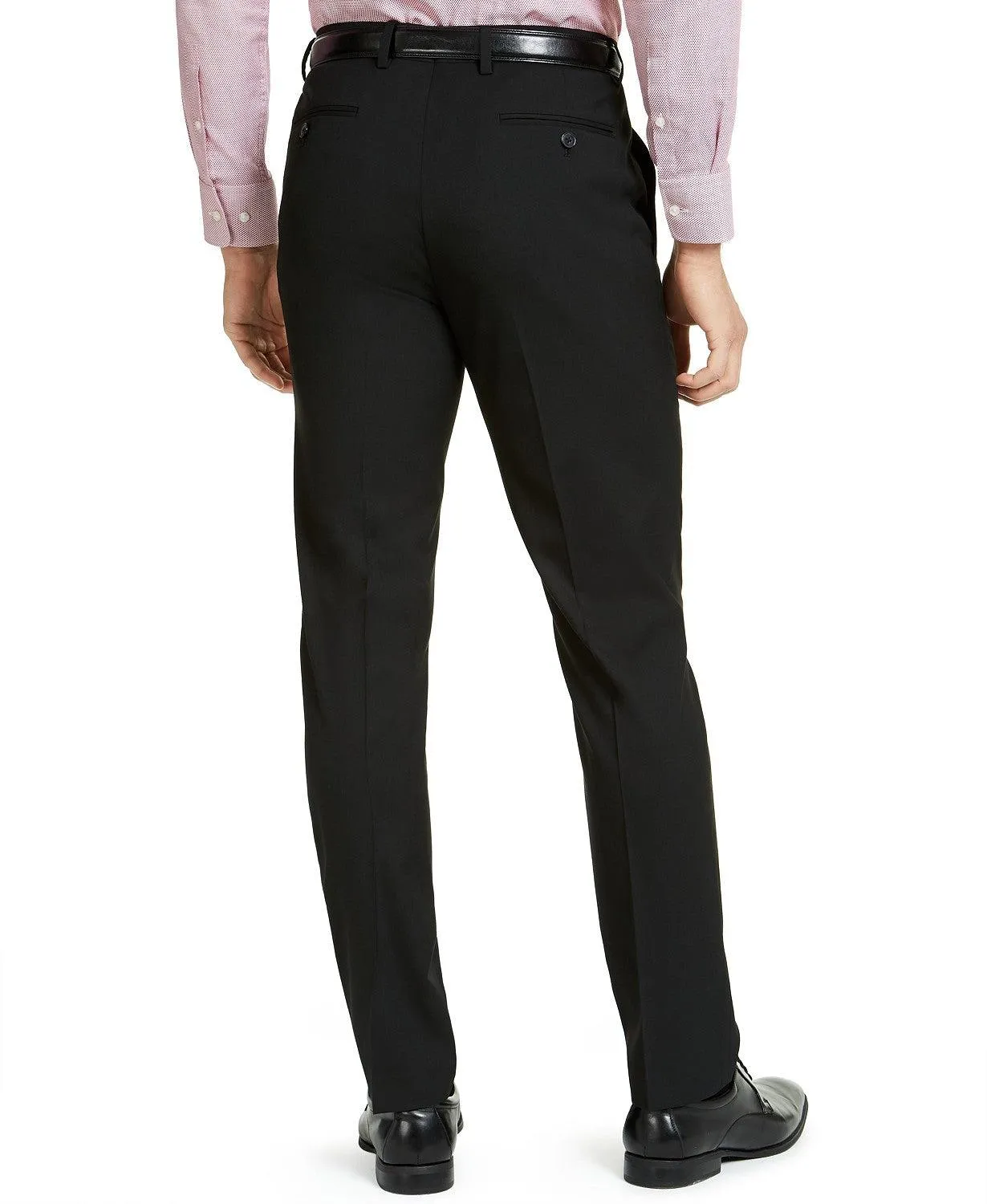 Alfani Mens Slim fit Dress Pants 32 / 34 Black Solid Stretch
