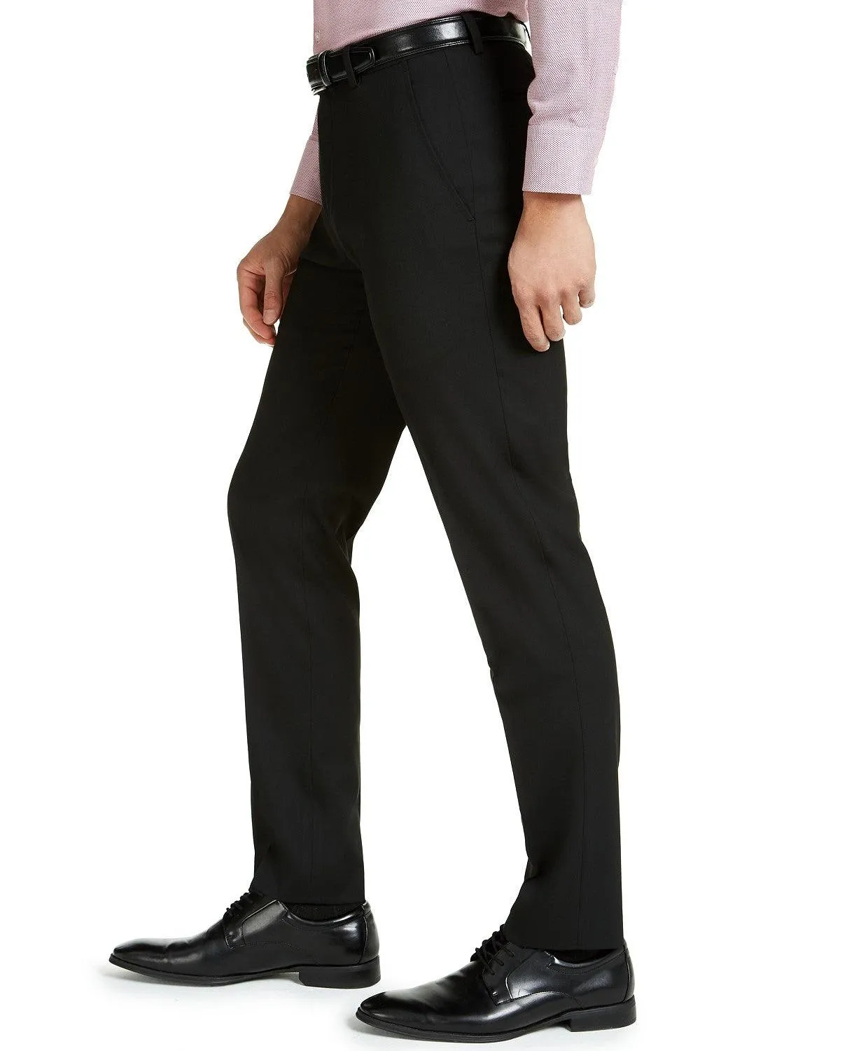 Alfani Mens Slim fit Dress Pants 32 / 34 Black Solid Stretch