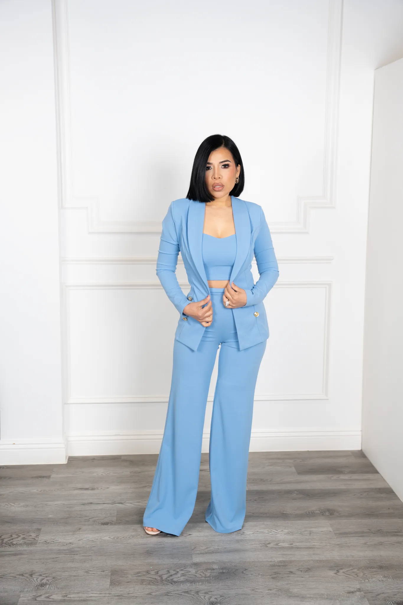 Anabella - Sky Blue Three-Piece Set