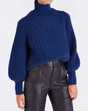 Arlette BALLOON SLEEVE CASHMERE - NAVY