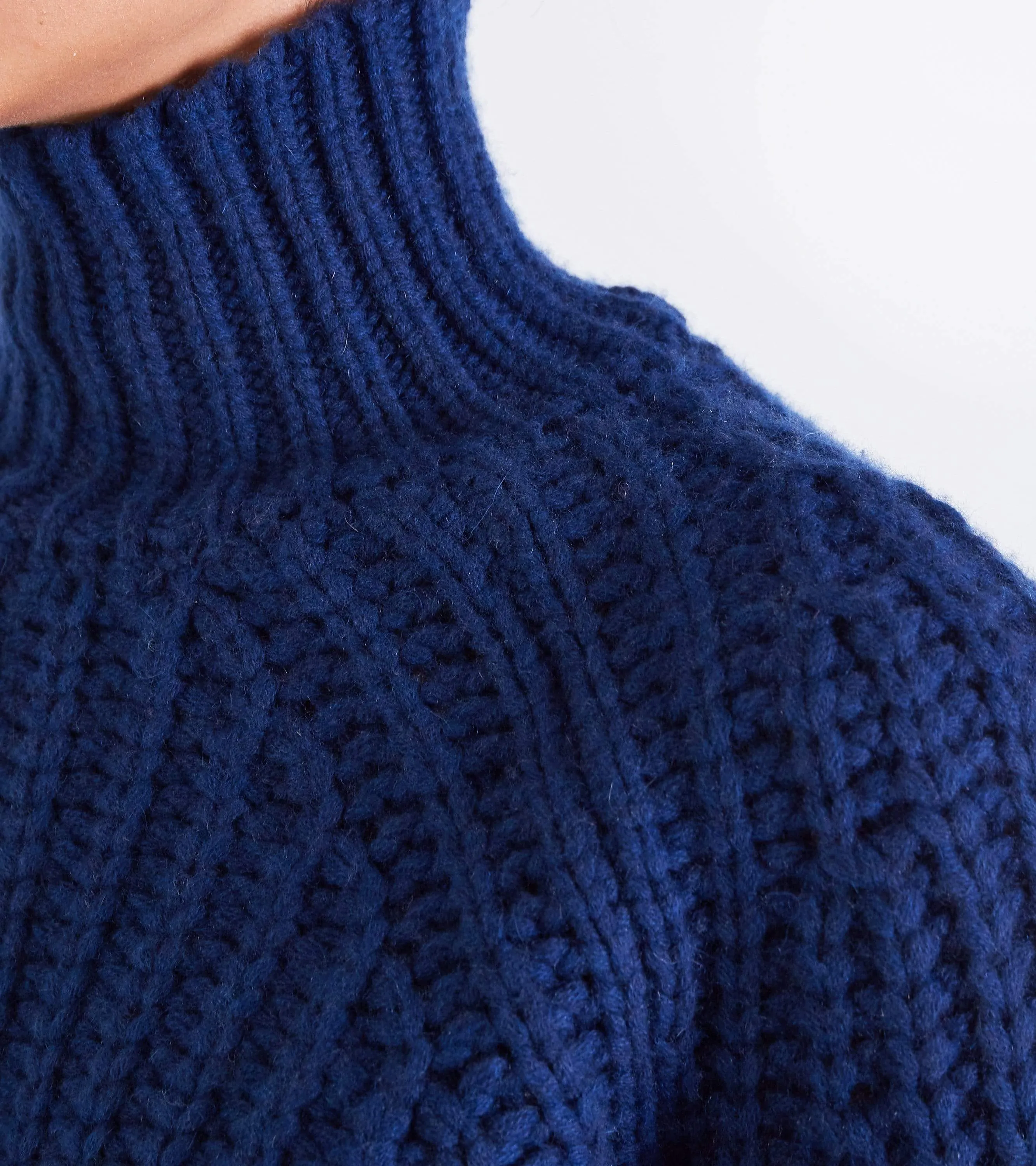 Arlette BALLOON SLEEVE CASHMERE - NAVY