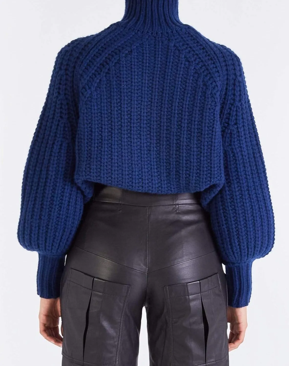 Arlette BALLOON SLEEVE CASHMERE - NAVY