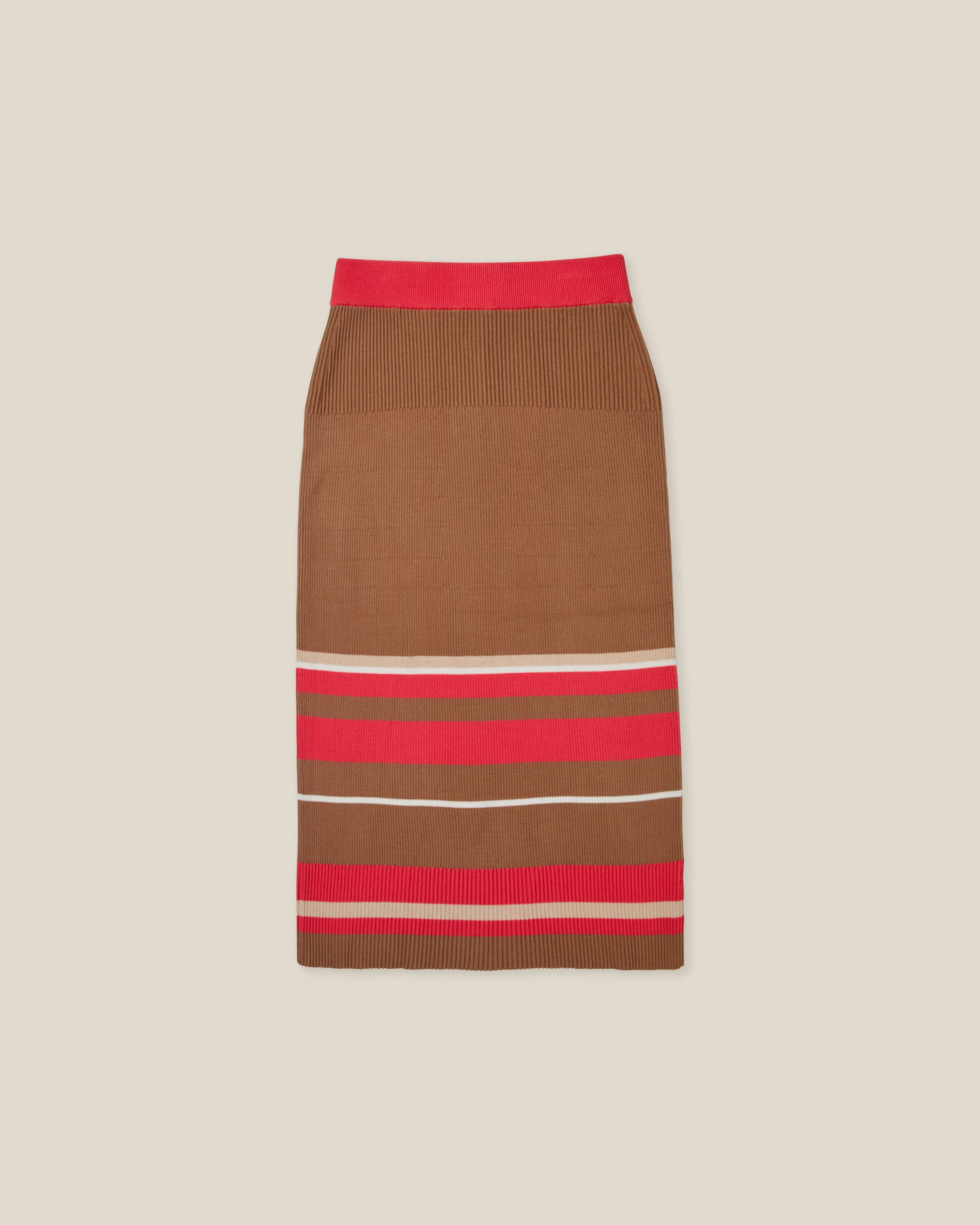 Avril Midi Skirt-Camel