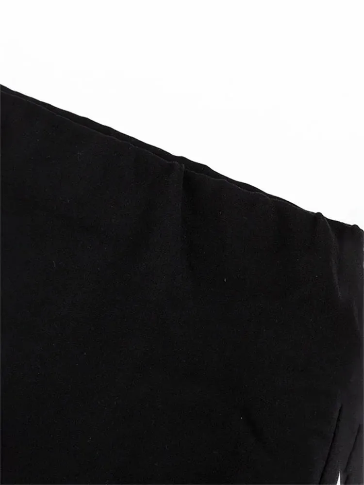 Bonnyshow Fashion For Women Black Long Skirts High Waist Slim Seamless Elegant Ladies Gown Casual Summer New Female Maxi Skirts