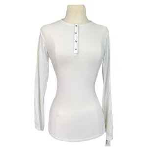 Callidae 'The Tech Practice' Long Sleeve Shirt in White - Women's Large