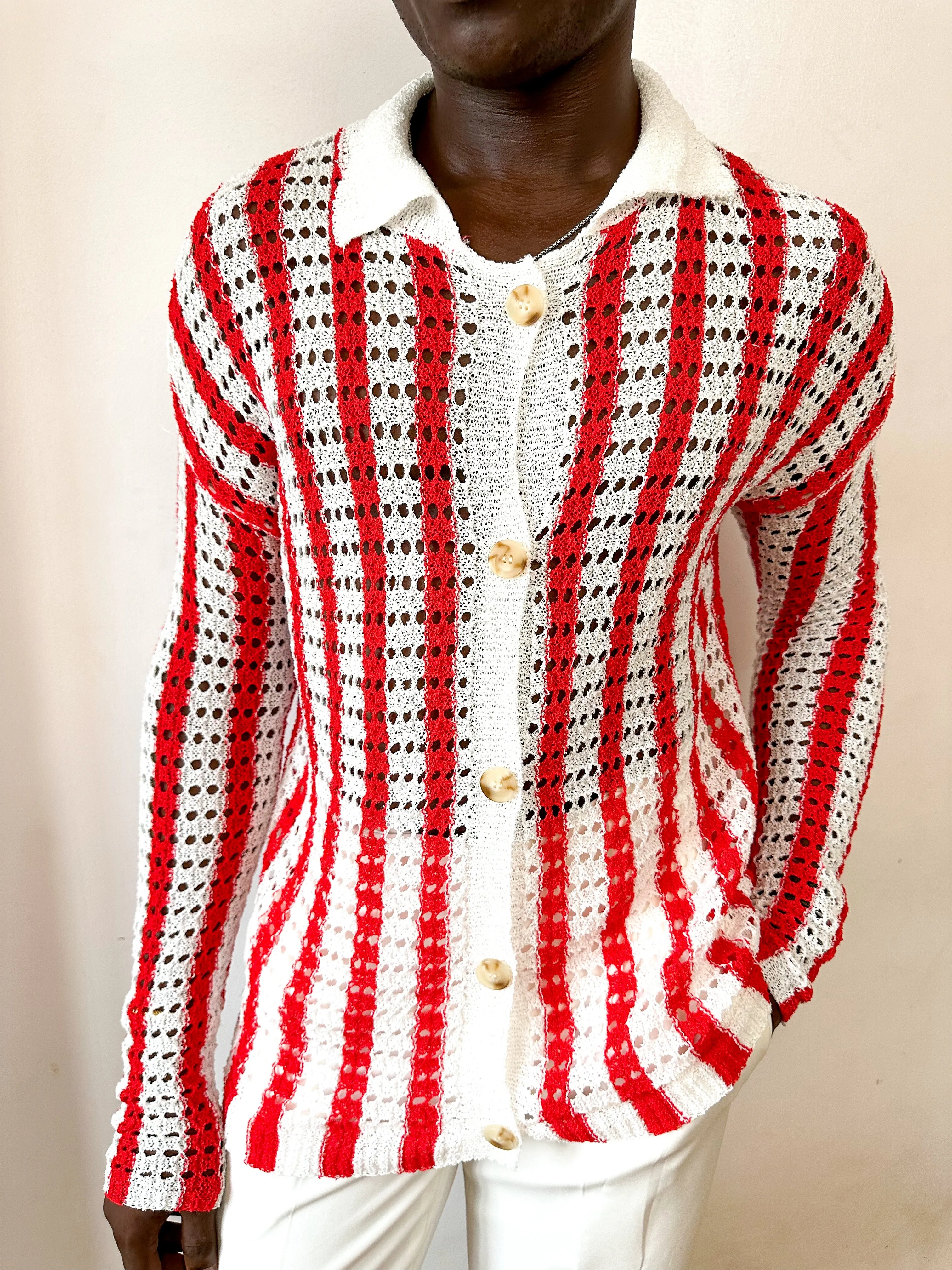 Carly Button Down Stripe Viscose Shirt
