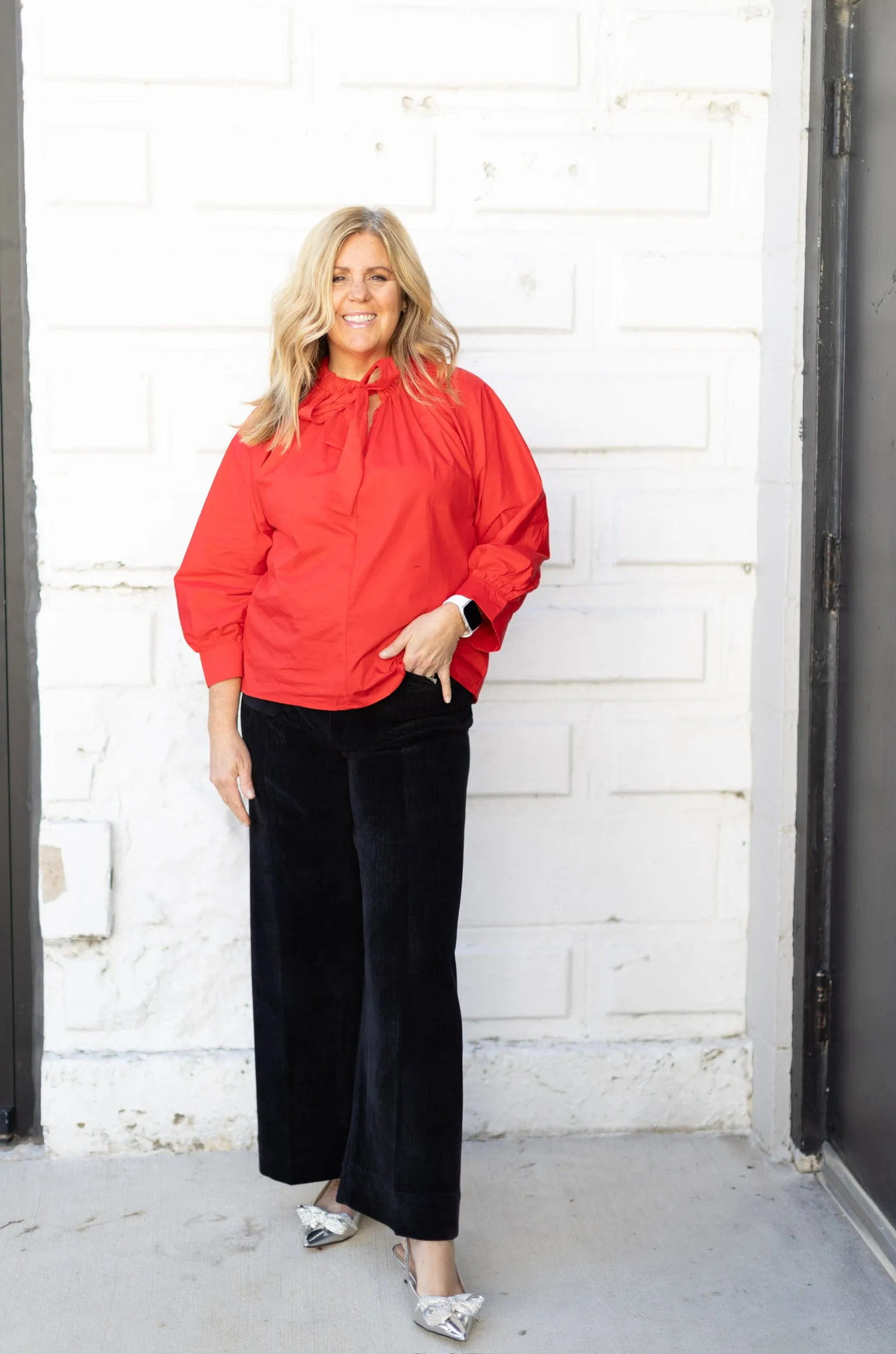 Christmas Red Bow Top