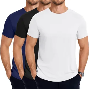 COOFANDY Men's Short Sleeve T-Shirts Crew Neck Casual Summer T Shirts 1-3 Pack Basic Tee Shirt