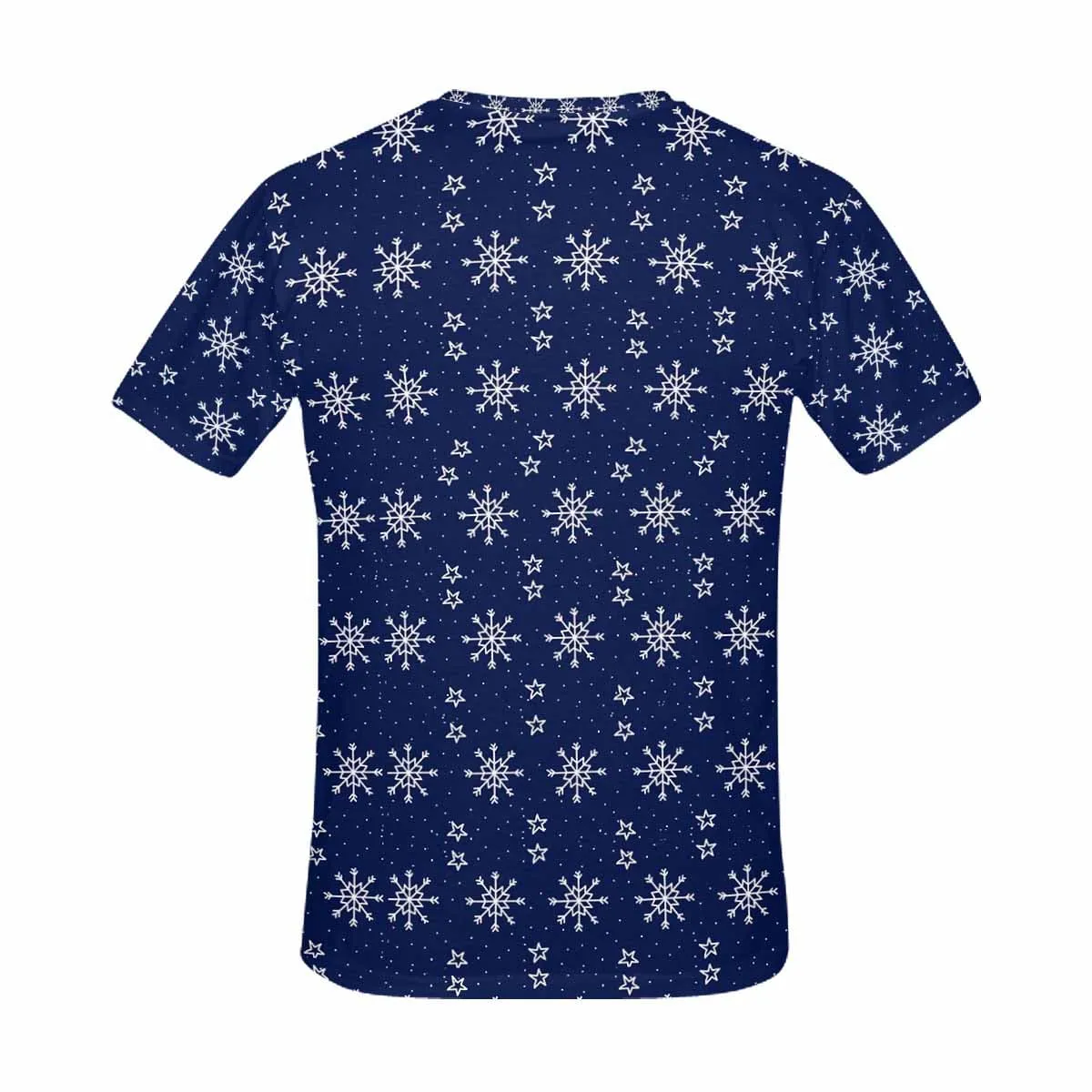 Custom Face Tee Christmas Snowflake Men's All Over Print T-shirt Design Your Dog on A Shirt