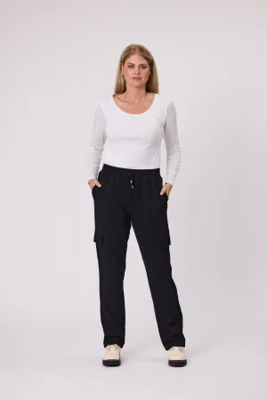 Democracy- Brooklyn Pant - D8013b - Black Ponti - Arrived