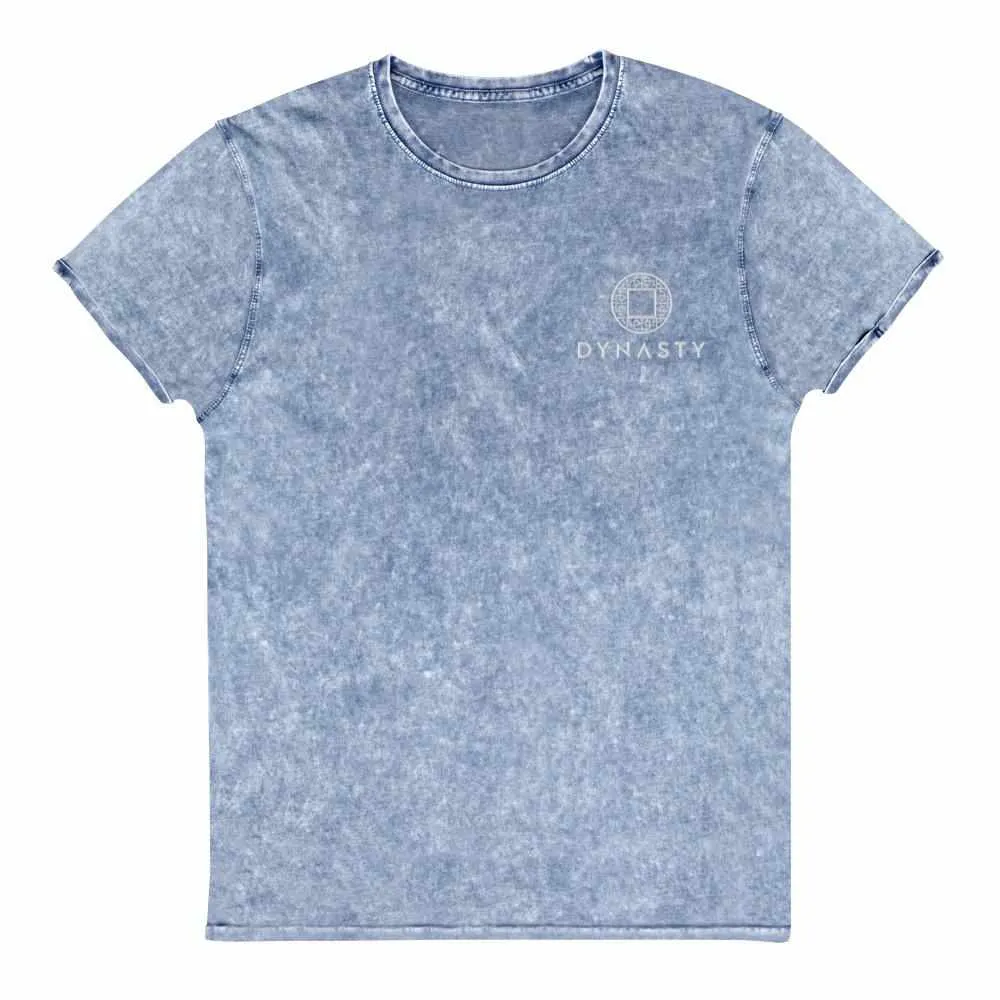 Dynasty Emblem Embroidered Denim T-Shirt