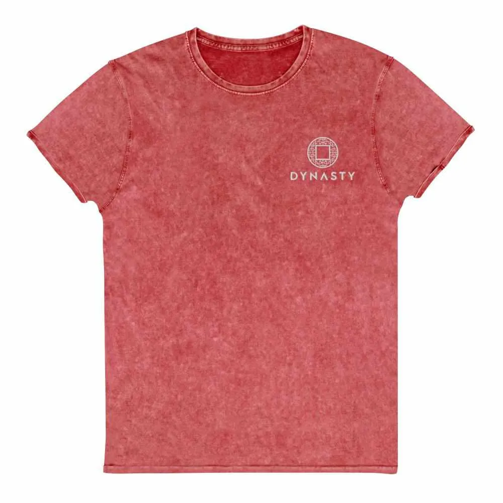 Dynasty Emblem Embroidered Denim T-Shirt