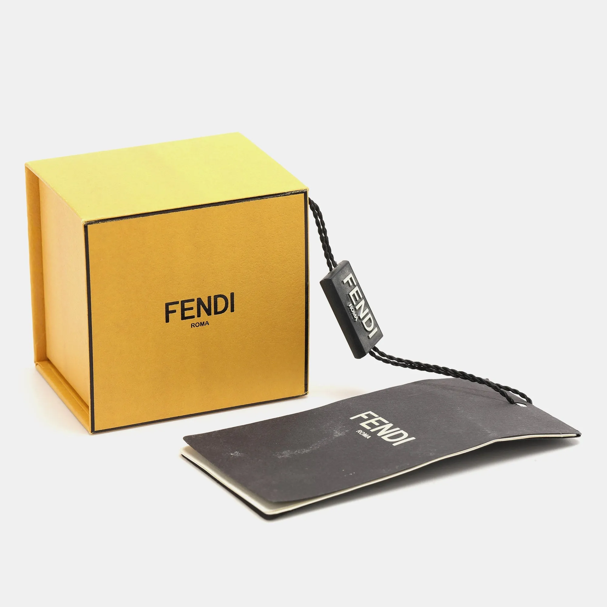 Fendi Karligraphy Ff Silver Tone Cufflinks