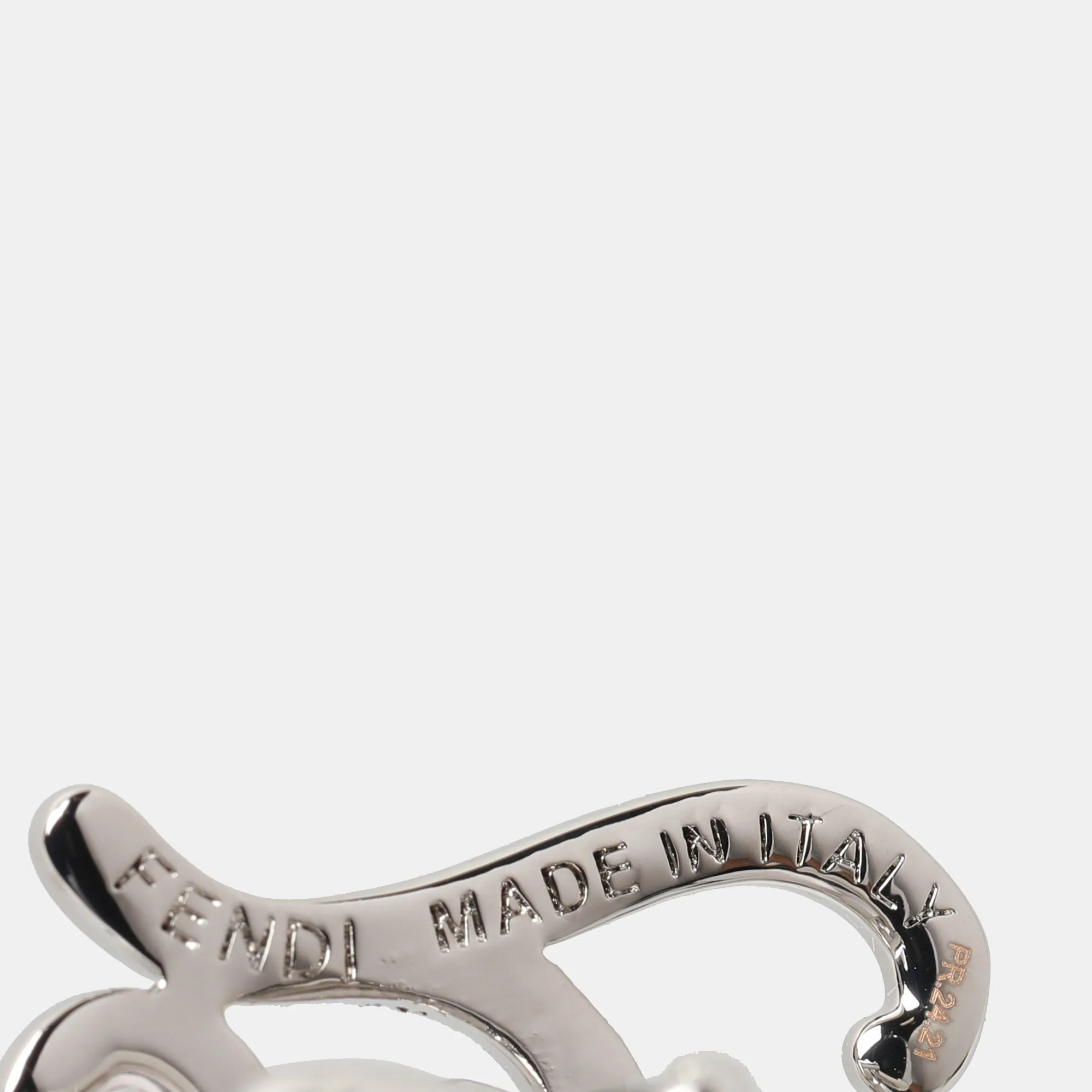 Fendi Karligraphy Ff Silver Tone Cufflinks