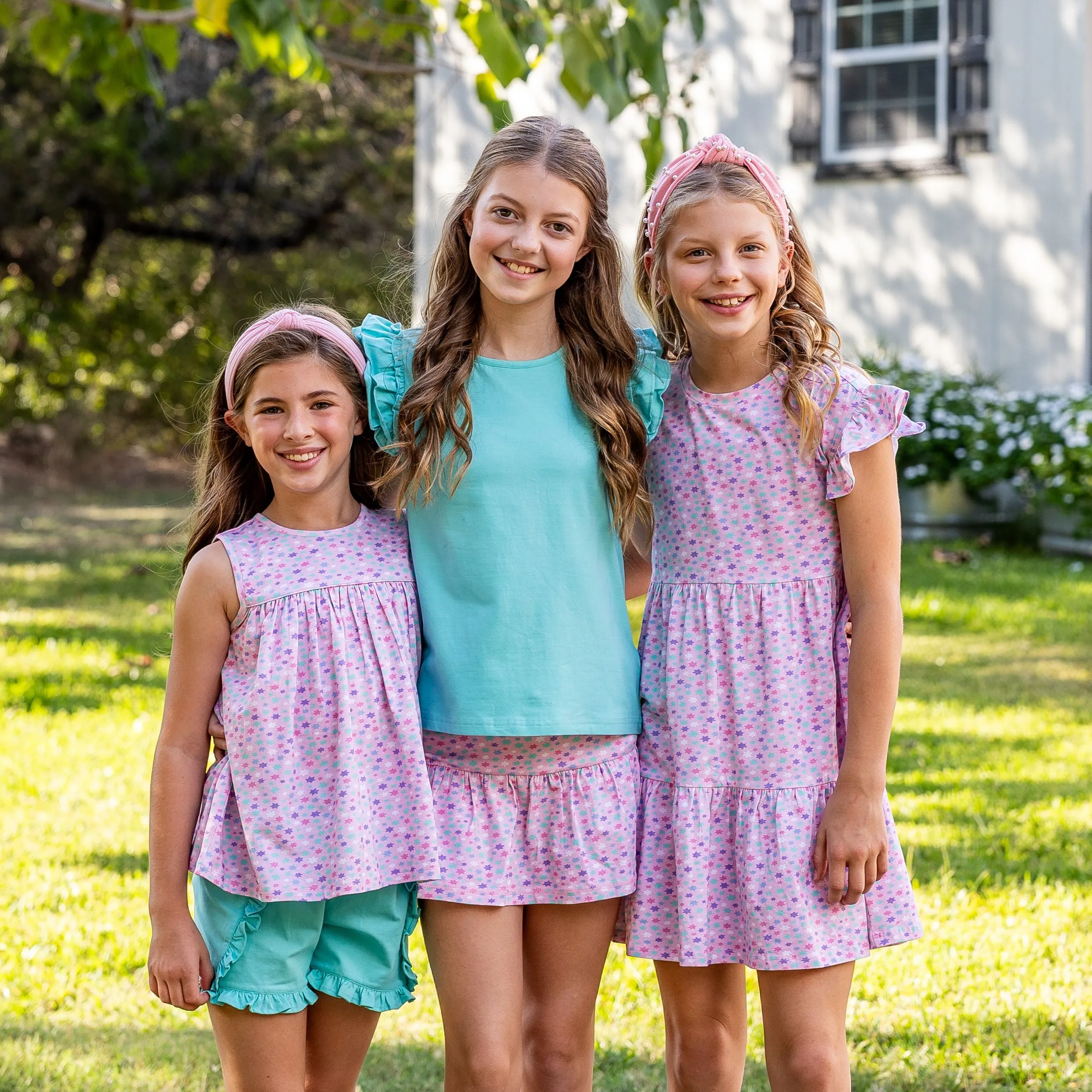Francie Girls Short Set - Seaside Stars