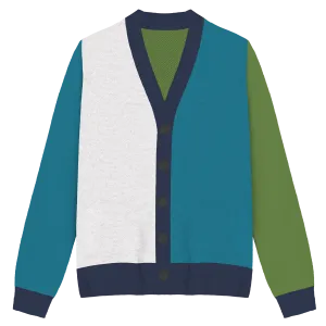 Gay (mlm) Colorblock Knit Cardigan
