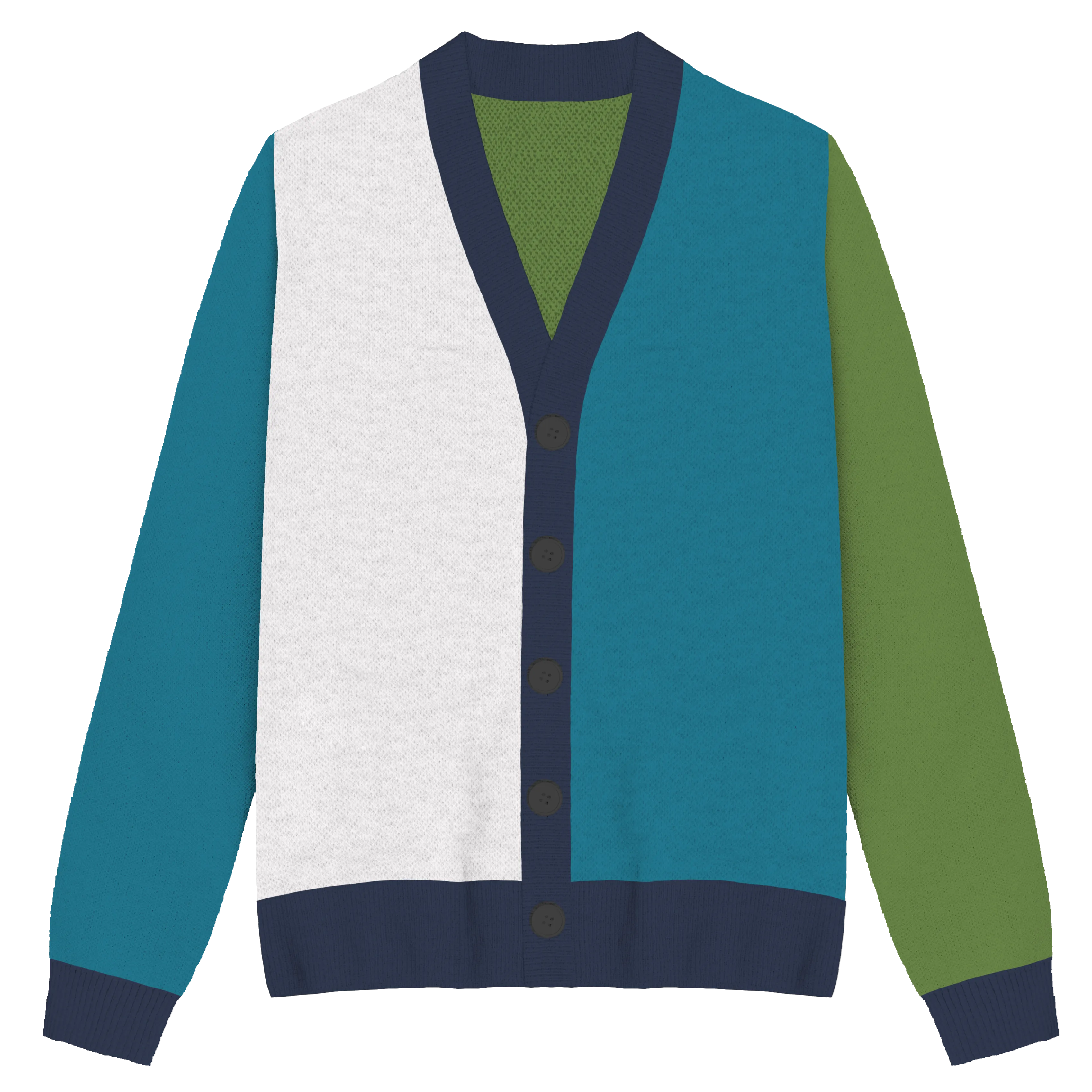 Gay (mlm) Colorblock Knit Cardigan