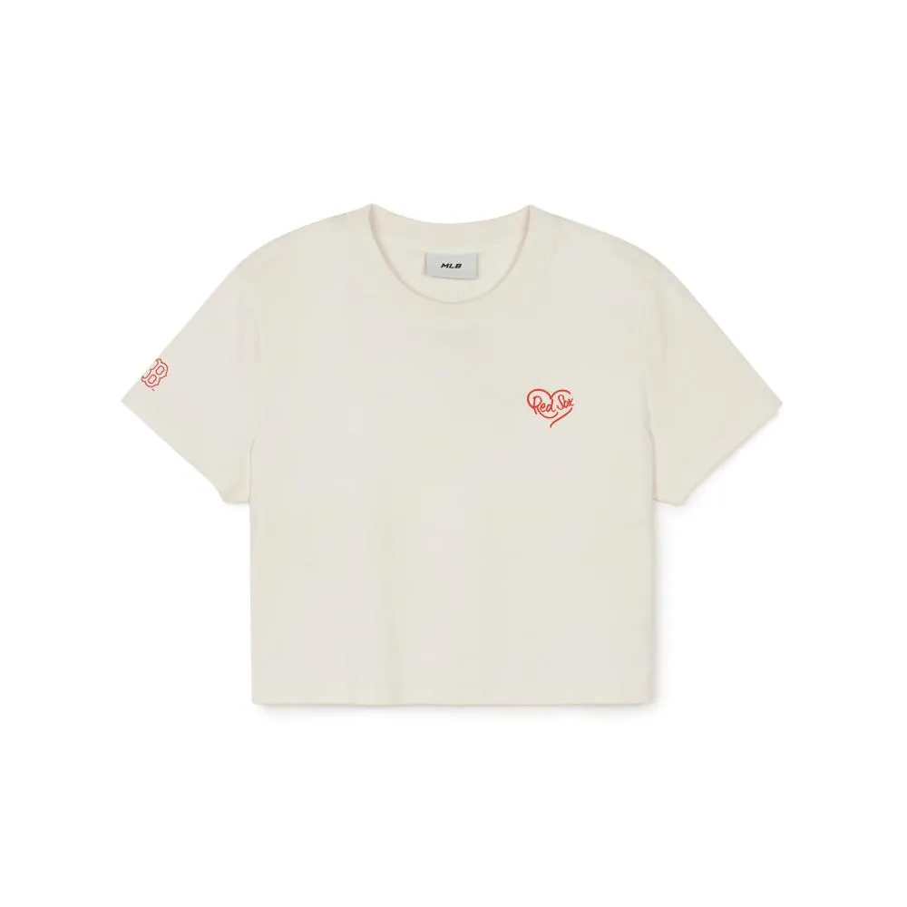 Heart Boston Red Sox Crop T-Shirts