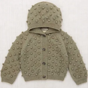 Hooded Popcorn Cardigan in Seal Gray by Misha & Puff