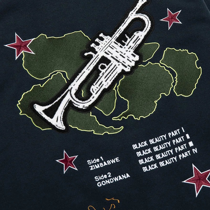HUF X MILES DAVIS PANGAEA VARSITY JACKET