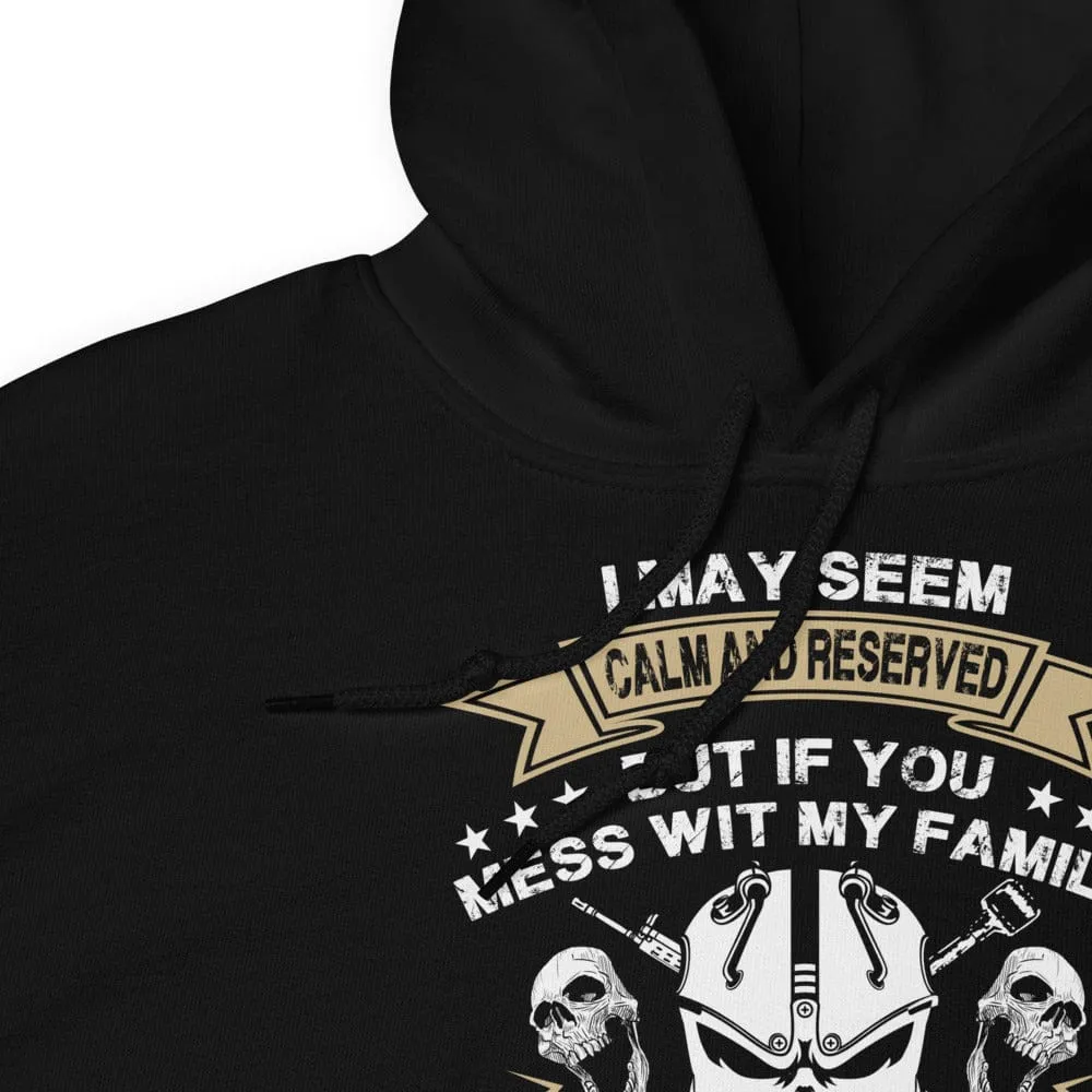 I May Seem Calm And Reserved - Skull Hoodie - up to 5XL