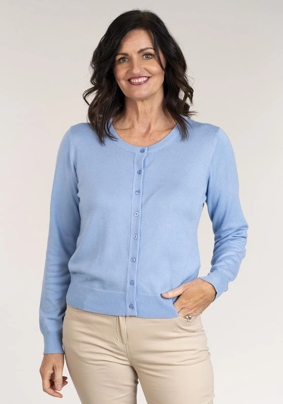 Long Sleeve Cardigan - Blue