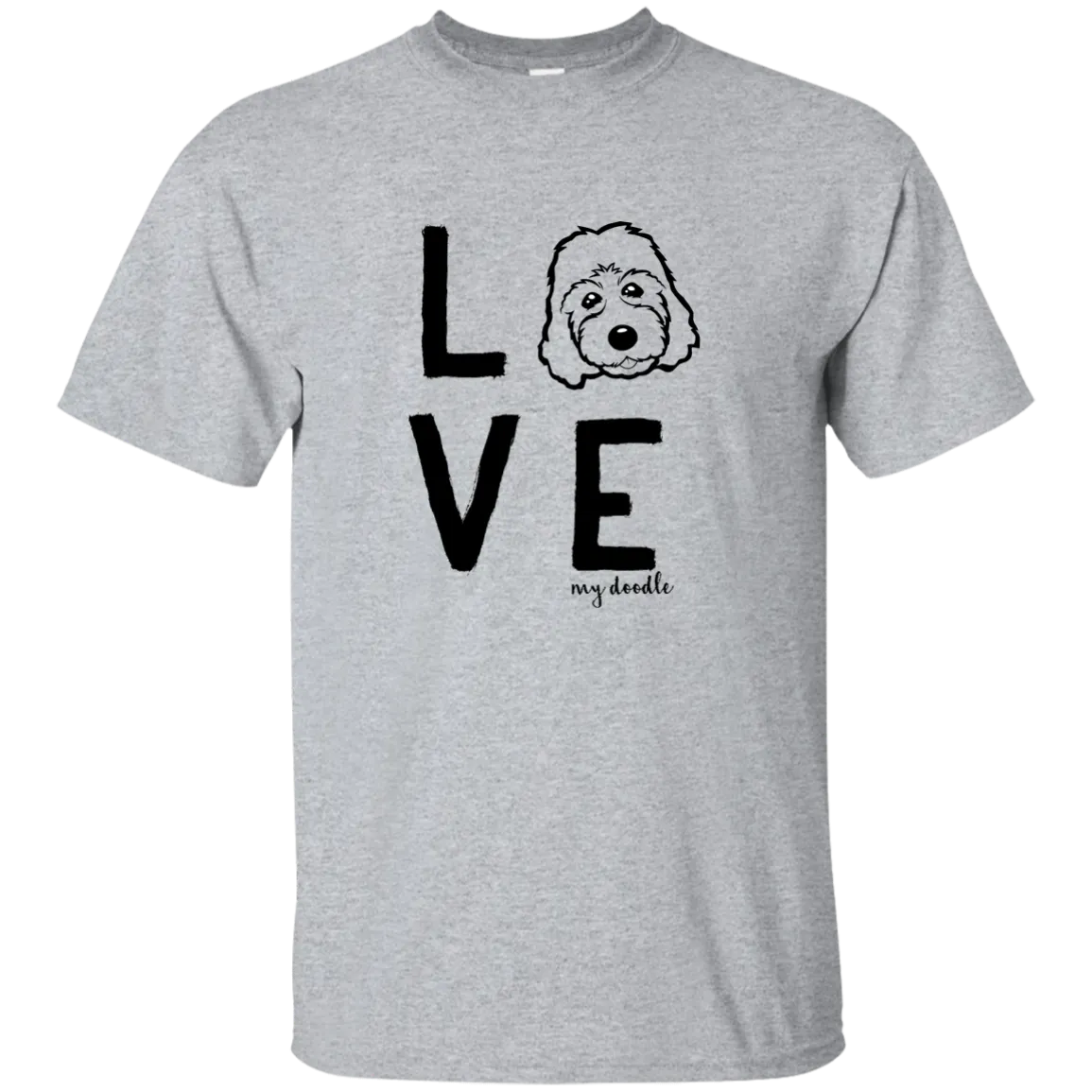 LoVe My Doodle Doodle Face (Basic Tee) Goldendoodle, labradoodle etc.. Shirts