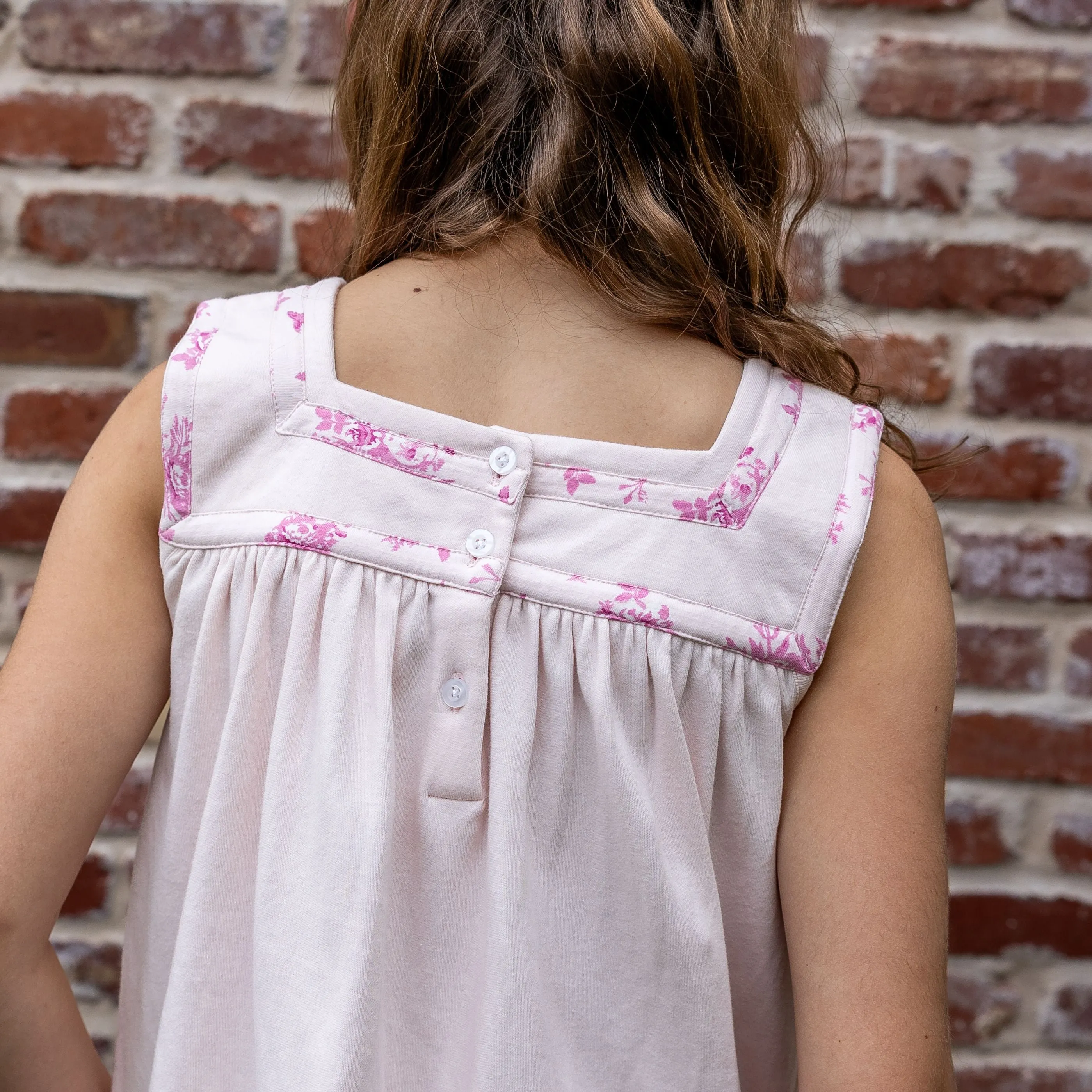 Lyra Girls Short Set - Pink Vintage Floral