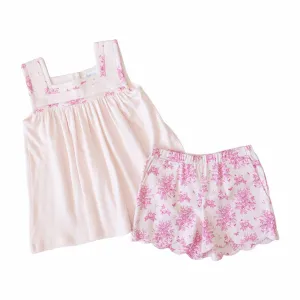 Lyra Girls Short Set - Pink Vintage Floral