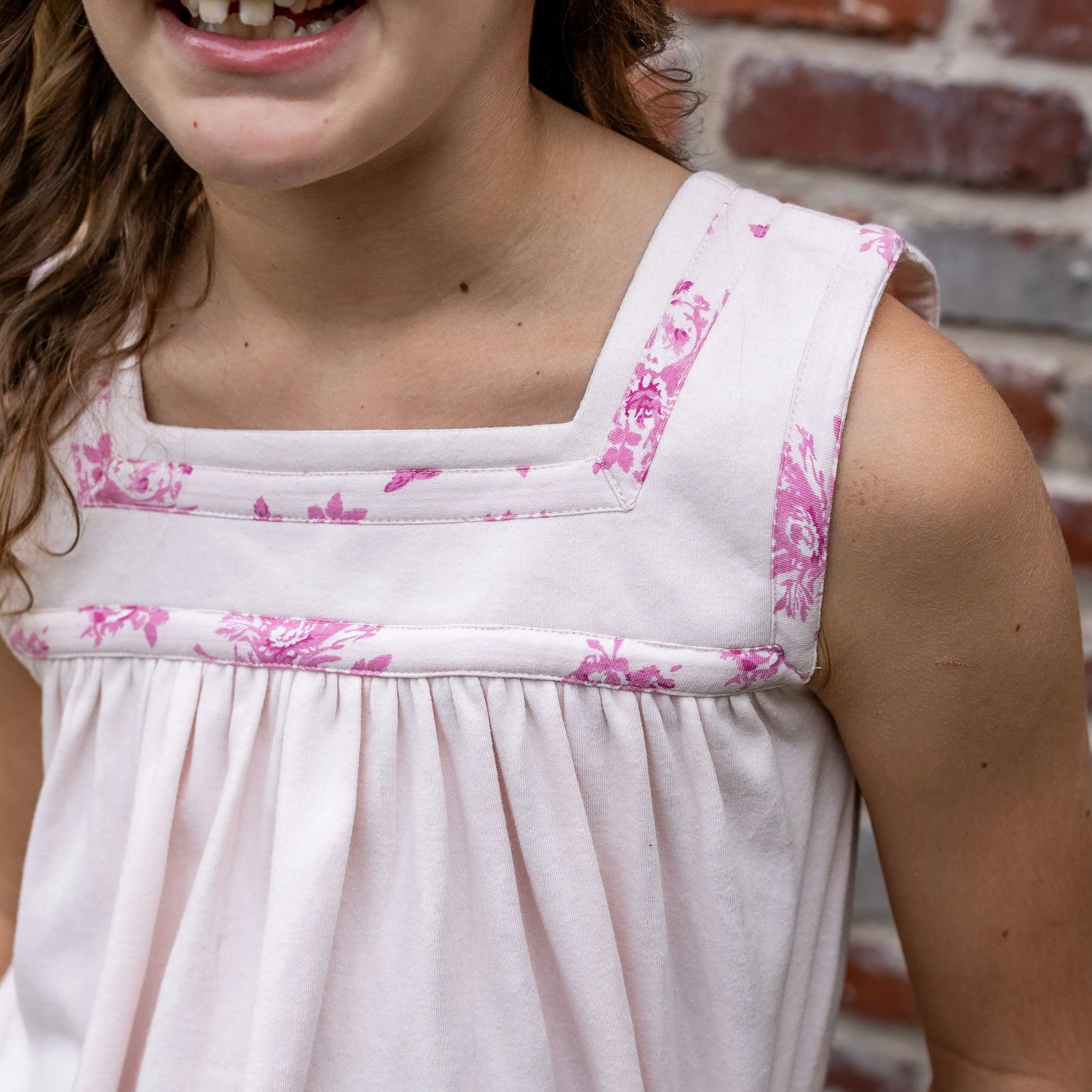 Lyra Girls Short Set - Pink Vintage Floral