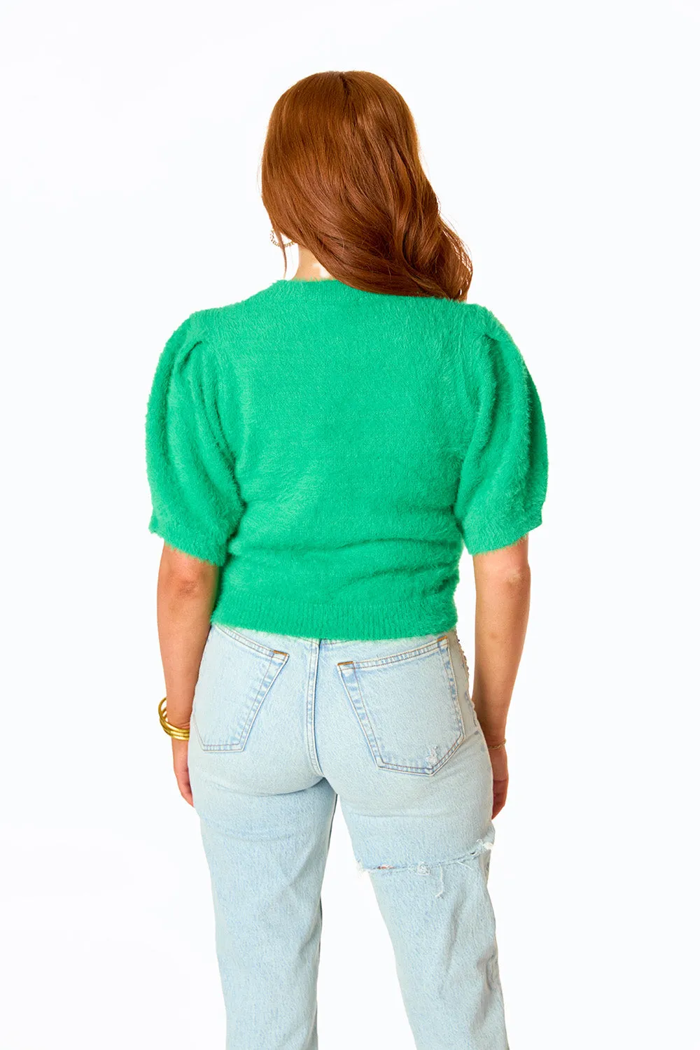 Macy Crop Sweater - Kiwi