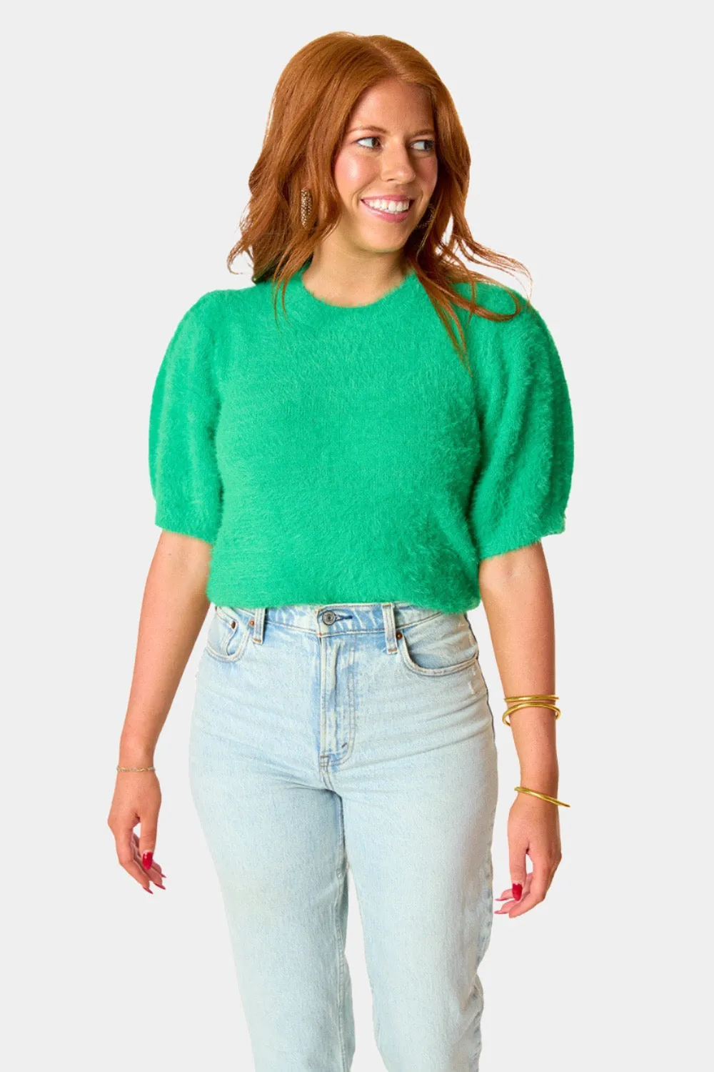Macy Crop Sweater - Kiwi