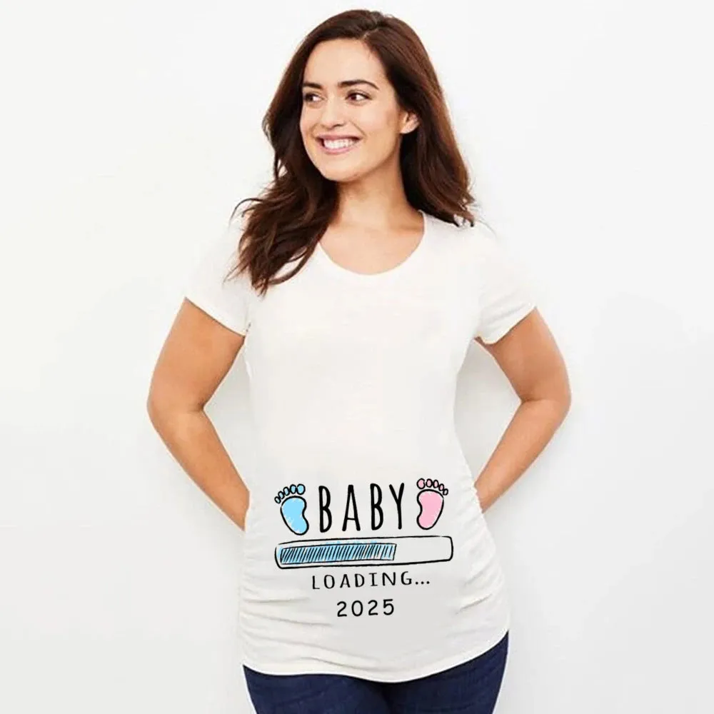 Maternity Pregnant Baby Loading T Shirts