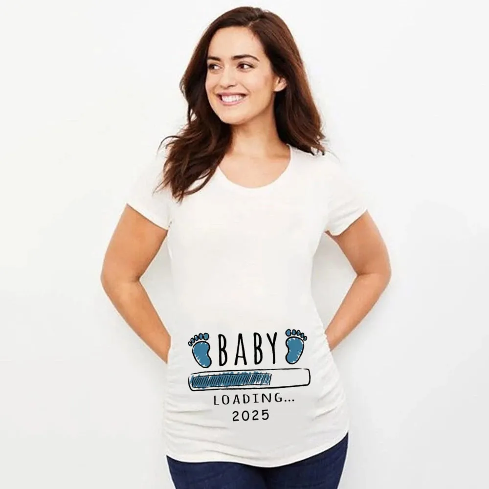 Maternity Pregnant Baby Loading T Shirts