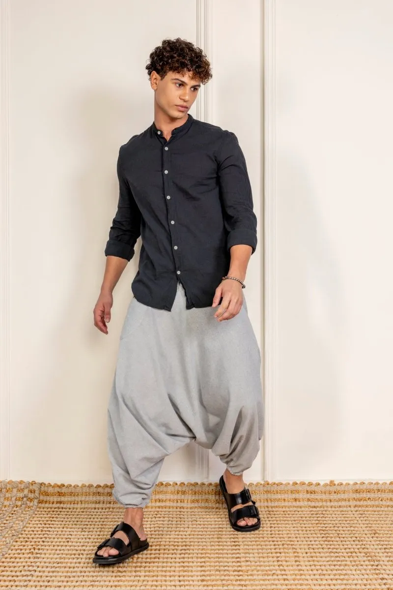 Men's Aladdin Harem Pants | Melange Grey