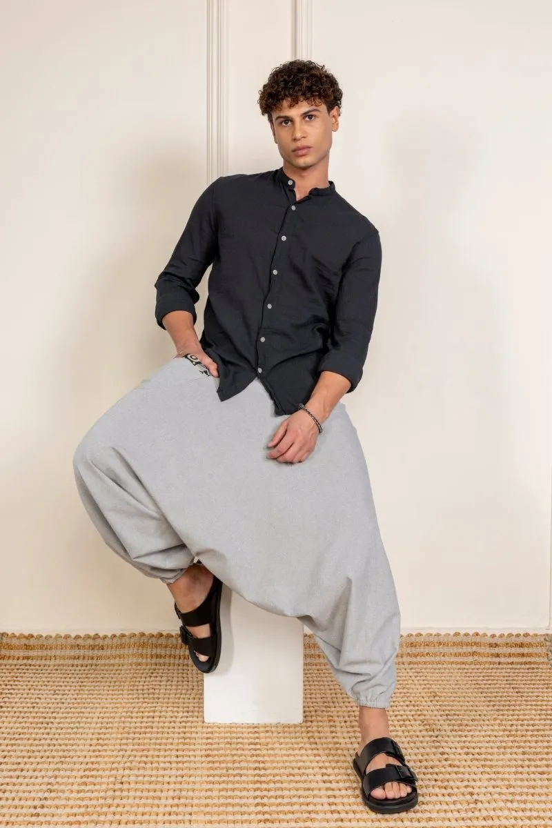 Men's Aladdin Harem Pants | Melange Grey
