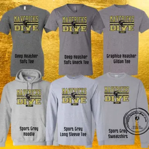 MSHS Swim- Mavericks Dive 2025 Distressed with Maverick Grey Gear