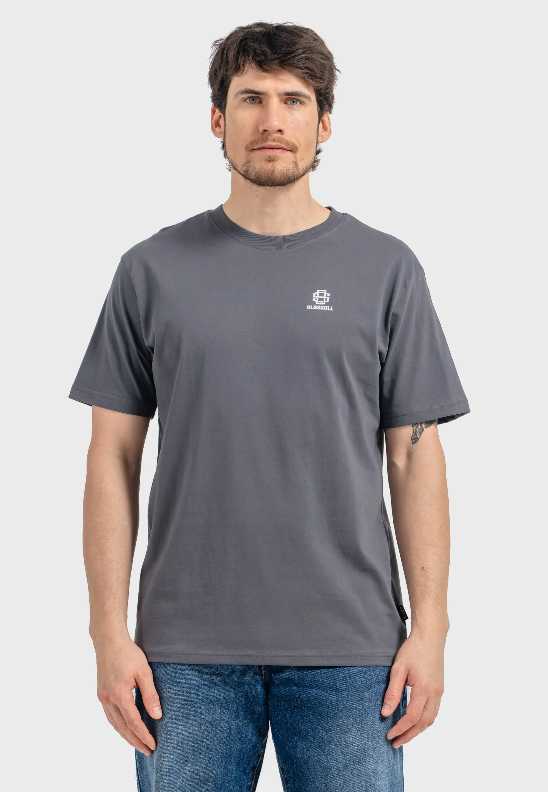 Oldskull Iconic Logo T-Shirt Dark Grey