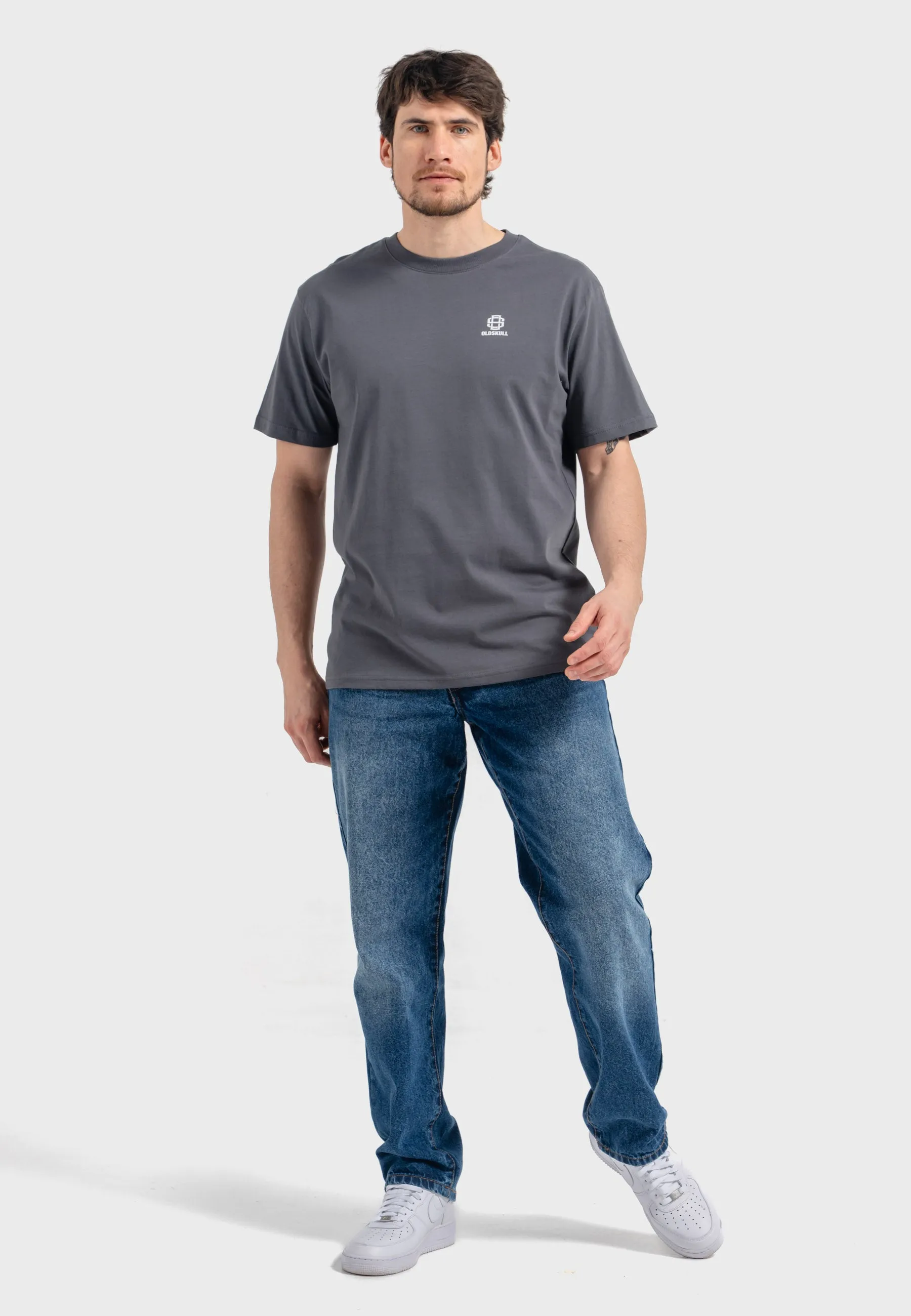 Oldskull Iconic Logo T-Shirt Dark Grey
