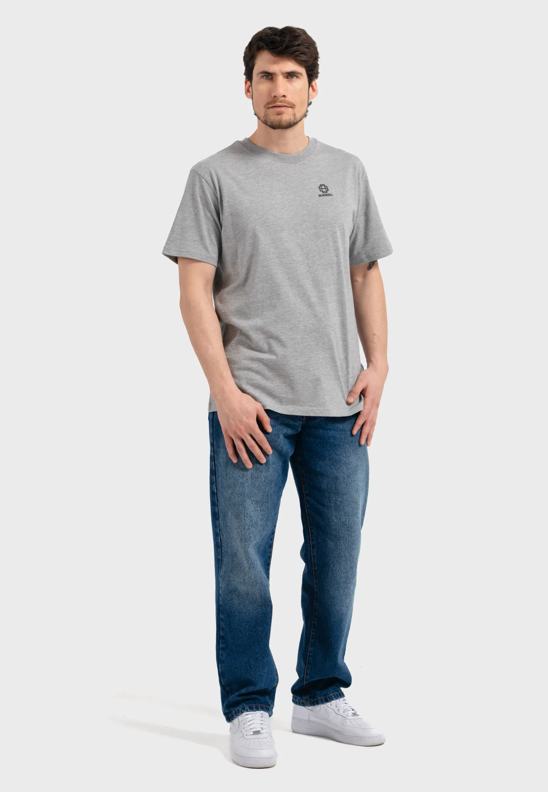 Oldskull Iconic Logo T-Shirt Heather Grey