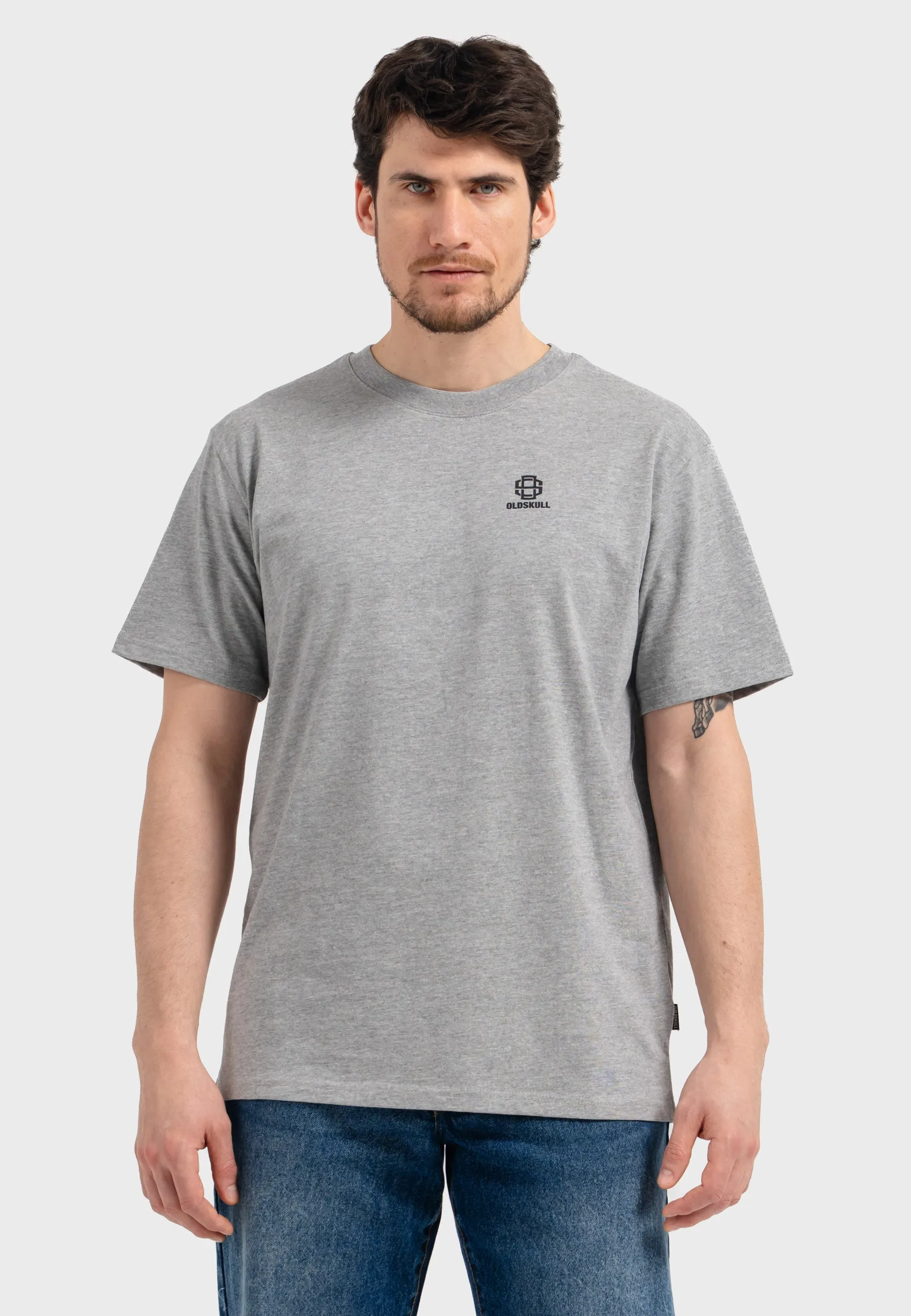 Oldskull Iconic Logo T-Shirt Heather Grey