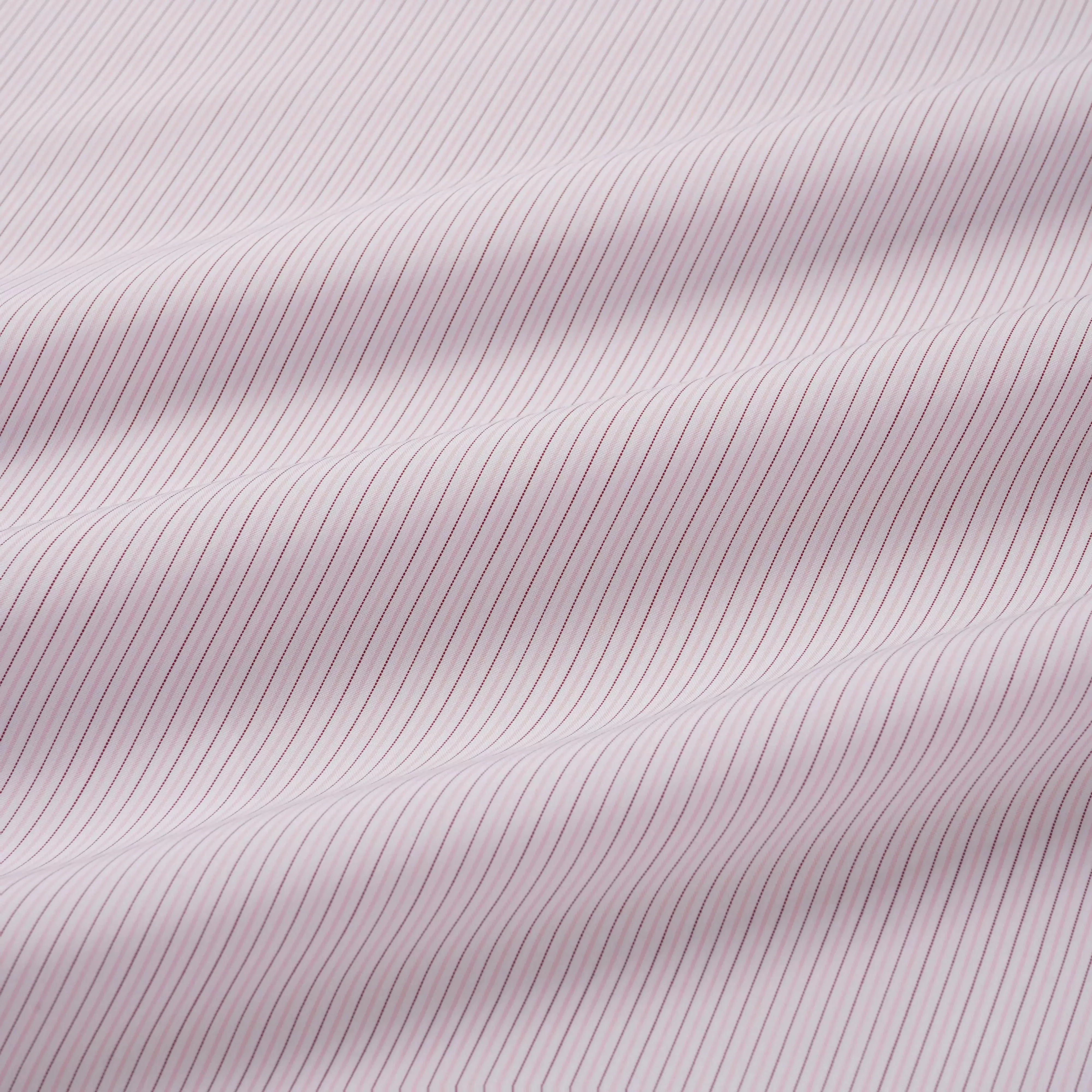 Pale Pink & White Tailored Fit Fine Vintage Stripe Dress Shirt