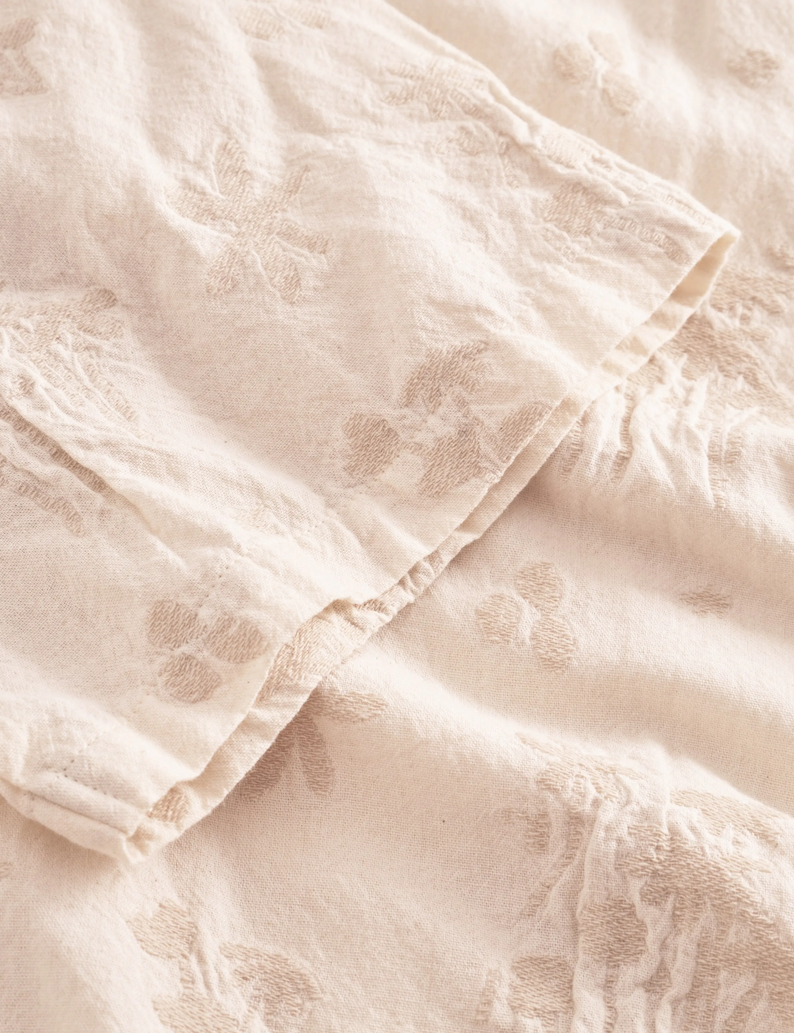 PEER FLOWER JACQUARD SS SHIRT - CLOUD