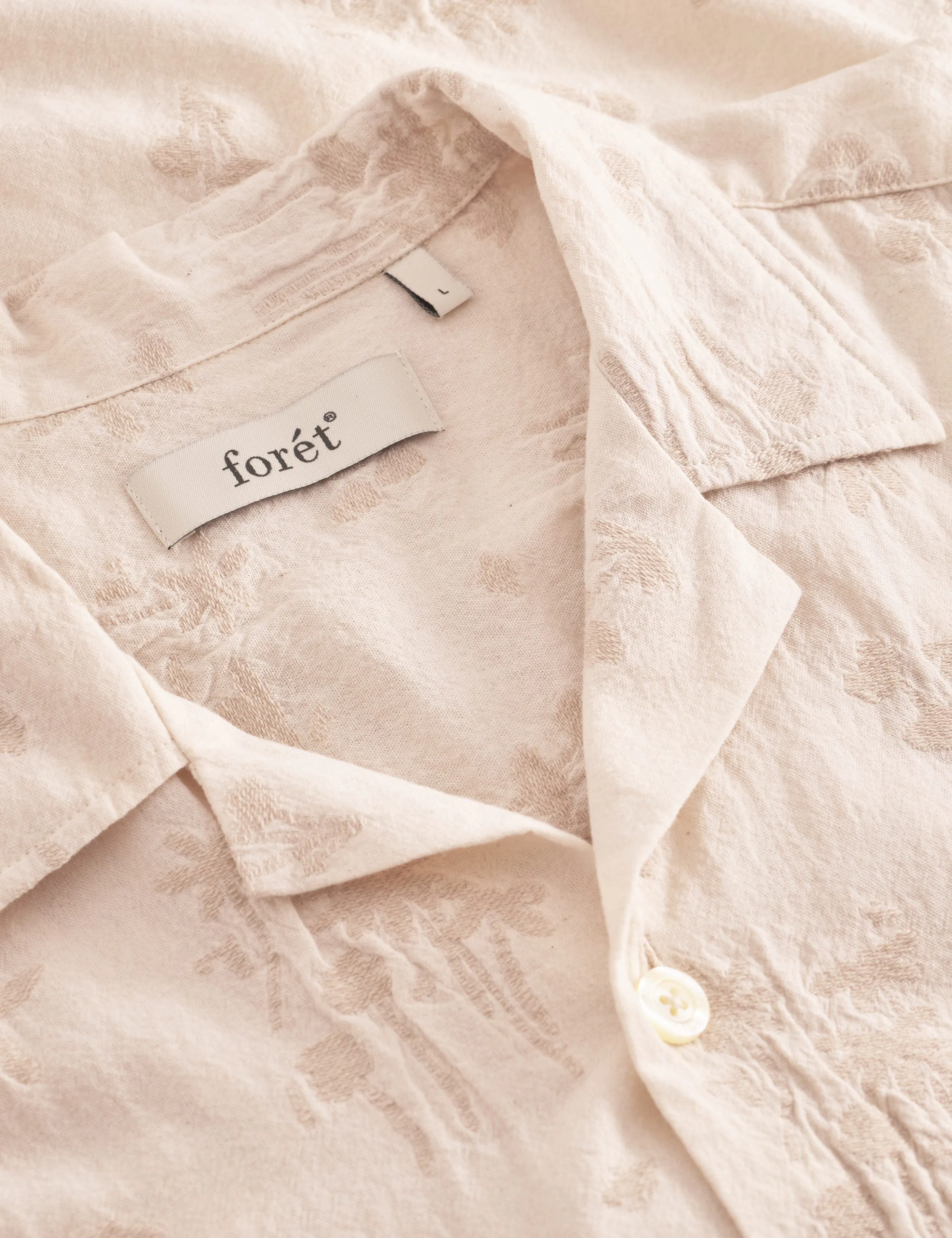 PEER FLOWER JACQUARD SS SHIRT - CLOUD