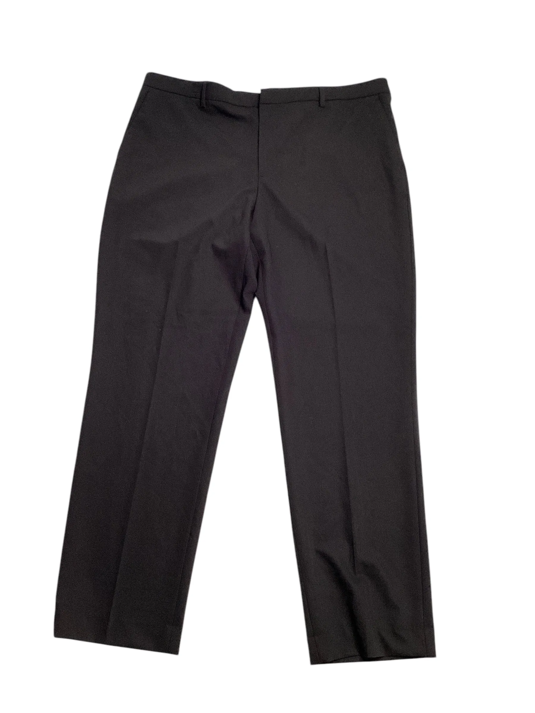 Perry Ellis Portfolio Mens Modern fit Dress Pants 32 / 30 Black Solid
