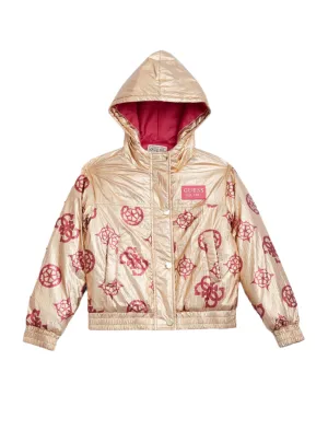 Pink Logo Padded Jacket (7-16)