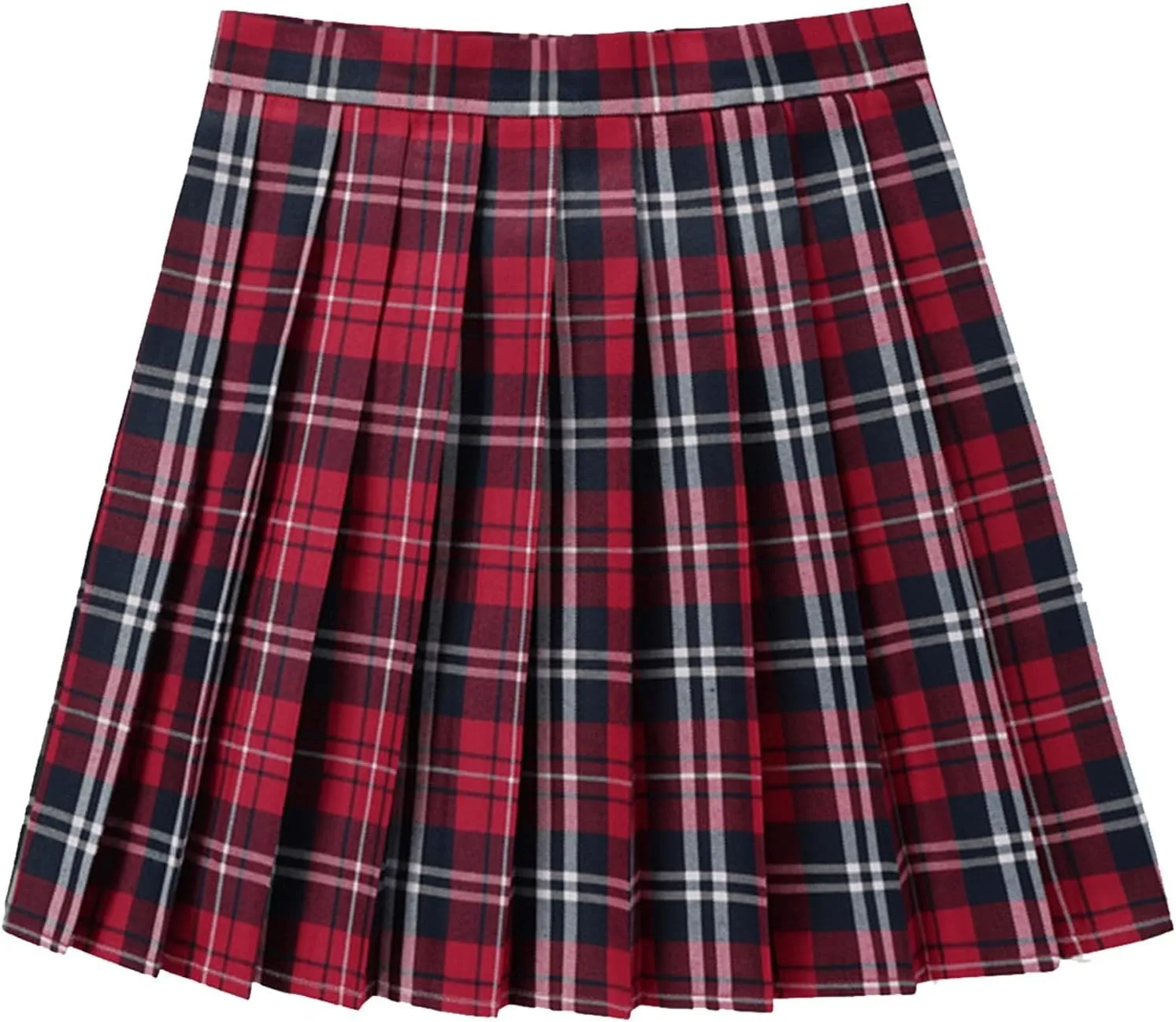 Pleated Skirts for Women Plus Size Y2K High Waist A-Line Tummy Control Uniform Trendy Plaid Mini Skirt for Girls